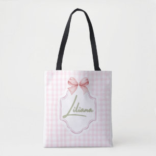 Personalisiert Liliana Baby Girl Kinderzimmer Bow& Tasche
