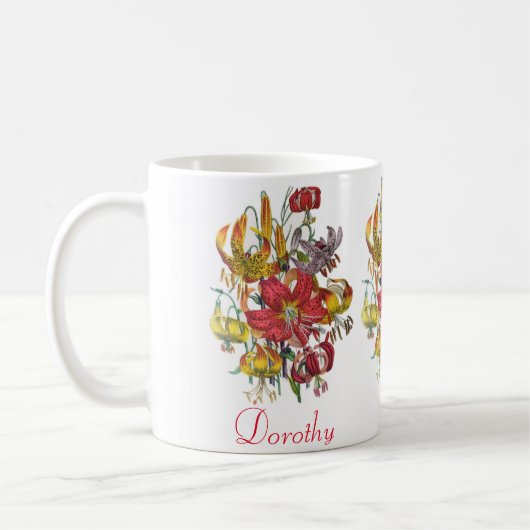 Personalisiert Lilies Kaffeetasse (Links)