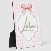 Personalisiert Lillian Baby Girl Kinderzimmer Bow& Fotoplatte (Seite)
