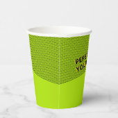 Personalisiert Lime Green Abstrakt Modern Neon Par Pappbecher (Rechts)