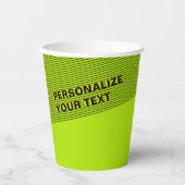 Personalisiert Lime Green Abstrakt Modern Neon Par Pappbecher (Vorderseite)