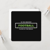 Personalisiert Lime Green Football Player Geburtst Karte (Vorderseite/Rückseite Beispiel)