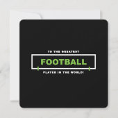 Personalisiert Lime Green Football Player Geburtst Karte (Vorderseite)
