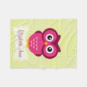 Personalisiert Limones Zickzack Rosa Ohr Fleecedecke (Vorderseite (Horizontal))