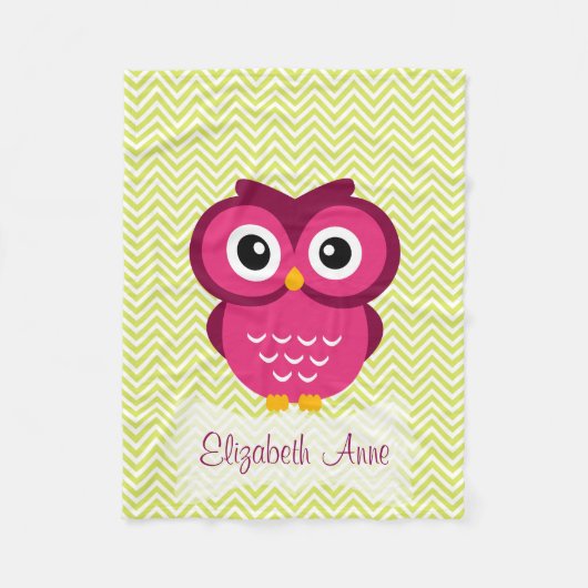 Personalisiert Limones Zickzack Rosa Ohr Fleecedecke (Vorderseite)