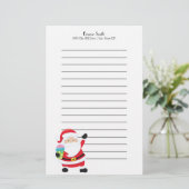 Personalisiert Lined Weihnachtsgeschosse Briefpapier (Stehend Vorderseite)