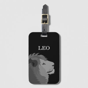 Personalisiert Lion Animal Wildlife Leo Zodiac Zei Gepäckanhänger