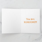 Personalisiert Lion Collage Print Birthday Card Karte (Innenseite)