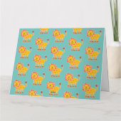 Personalisiert Lion Collage Print Birthday Card Karte (Rückseite)