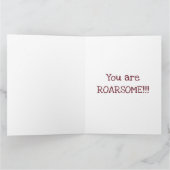 Personalisiert Lion Collage Print Birthday Card Karte (Innenseite)