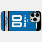 Personalisiert Lions Jersey American Football Case-Mate iPhone Hülle (Rückseite (Horizontal))