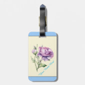 Personalisiert Lisianthus Blue Gepäcktag Gepäckanhänger (Rückseite vertikal)