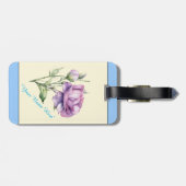 Personalisiert Lisianthus Blue Gepäcktag Gepäckanhänger (Rückseite horizontal)
