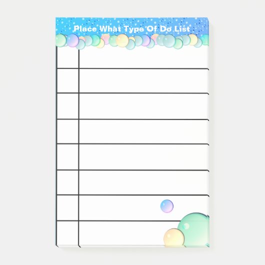 Personalisiert Liste tun Post-it Klebezettel (Vorderseite)