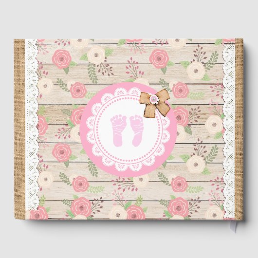 Personalisiert Little Baby Girl Babyduschbuch Gästebuch (Rückseite)