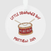 Personalisiert Little Drummer Boy Ornament (Rückseite)