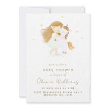 Personalisiert Little Girl a Unicorn Kinderdusche