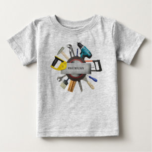 Personalisiert Little Handyman Tools Geburtstag Sh Baby T-shirt