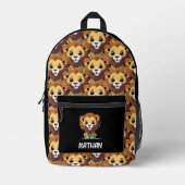 Personalisiert Little Lion Bedruckter Rucksack (Vorderseite)