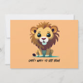 Personalisiert Little Lion Birthday Party Einladung (Rückseite)