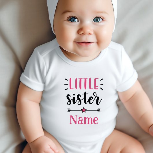 Personalisiert Little Sister Baby Strampler