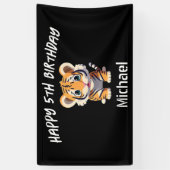 Personalisiert Little Tiger Cub Geburtstag Banner (Vertikal)