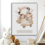 Personalisiert Little Woodland Badger Kinderzimmer Künstlicher Leinwanddruck<br><div class="desc">Eine niedliche Aquarellfarbe kleine bemalte Babymarke,  fügen den Namen des Babys unter und das Geburtsdatum hinzu. Ein perfektes Kinderzimmer Geschenk für Junge oder Junge. Imitate Leinwand drucken.</div>