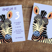Personalisiert Little Zebra Party Einladung