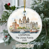 Personalisiert Liverpool Ornament, England Keramik Ornament