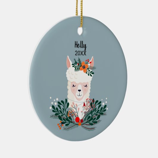Personalisiert Llama Keramik Ornament (Rechts)
