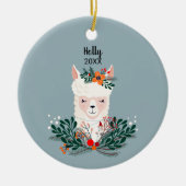 Personalisiert Llama Keramik Ornament (Vorne)