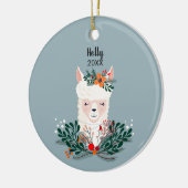 Personalisiert Llama Keramik Ornament (Links)