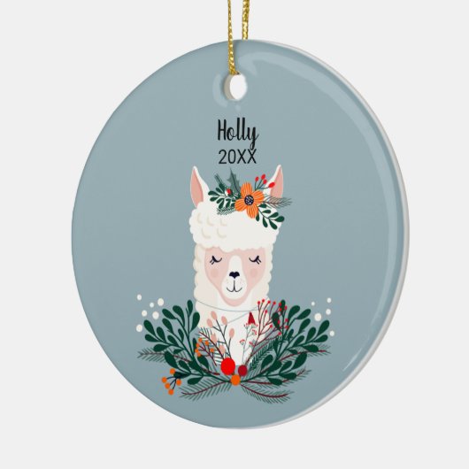 Personalisiert Llama Keramik Ornament (Links)