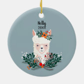 Personalisiert Llama Keramik Ornament (Hinten)