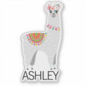 Personalisiert Llama Name Laptop Aufkleber (Vorderseite)