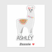 Personalisiert Llama Name Laptop Aufkleber (Blatt)