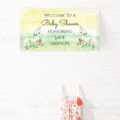 Personalisiert Llama Themed Baby Dusche Banner (InSitu)