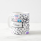 Personalisiert Llama Zwei-Tone-Kaffee-Tasse Kaffeetasse (Vorderseite Links)