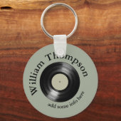 personalisiert | Logo | Monogramm Schallplatte Schlüsselanhänger (Vorderseite)