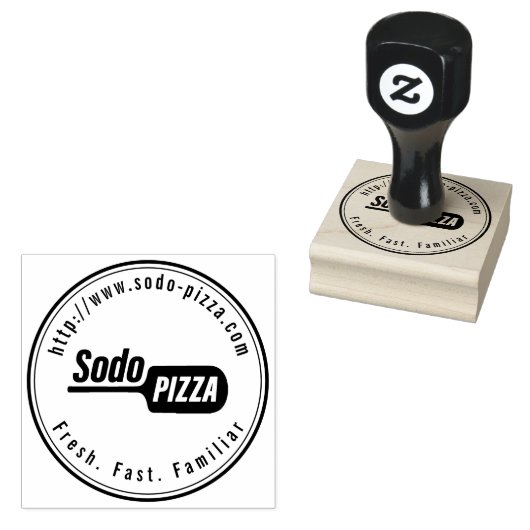 Personalisiert LOGO Sodo Pizza Gummistempel (Stempel)