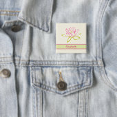 Personalisiert. Lotus Blume/Wasserlilie Button (Beispiel)