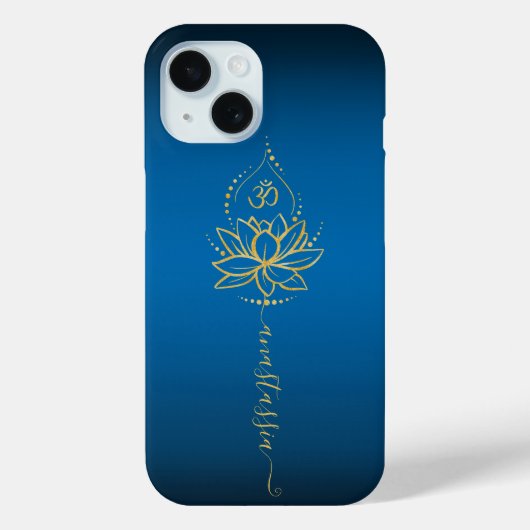 Personalisiert Lotus & Om - Individuelle Name Mini Case-Mate iPhone Hülle (Rückseite)