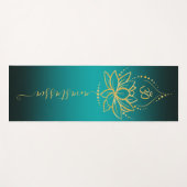 Personalisiert Lotus & Om - Individuelle Name Mini Yogamatte (Vorderseite (Horizontal))