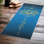Personalisiert Lotus & Om - Individuelle Name Mini Yogamatte
