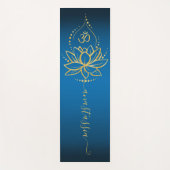 Personalisiert Lotus & Om - Individuelle Name Mini Yogamatte (Vorderseite)