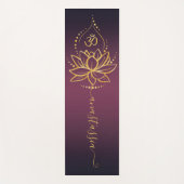 Personalisiert Lotus & Om - Individuelle Name Mini Yogamatte (Vorderseite)
