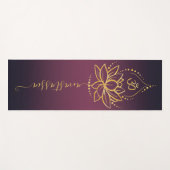 Personalisiert Lotus & Om - Individuelle Name Mini Yogamatte (Vorderseite (Horizontal))