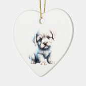 Personalisiert Löwchen Puppy Keramik Ornament (Links)