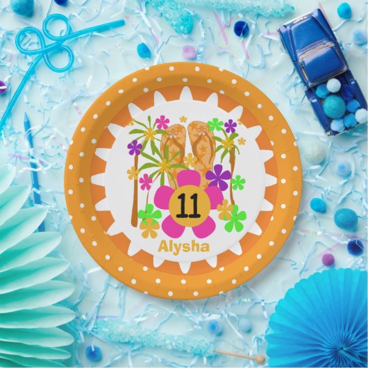Personalisiert Luau 11. Geburtstag Paper Teller (Party)