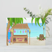 Personalisiert Luau Geburtstagseinladung Einladung (Stehend Vorderseite)